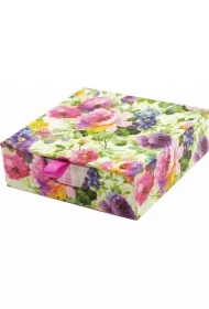 Karteczki zdobione Piwonie kostka biurowa