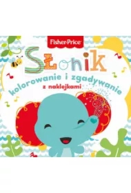 Fisher Price. Kolorowanka podłogowa. Słonik - kolorowanie i zgadywanie z naklejkami
