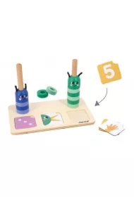 Drewniana układanka matematyczna Komponowanie i porównywanie liczb 3+