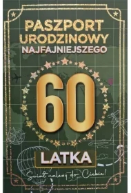 Karnet Urodziny 60 Nowy paszport męskie