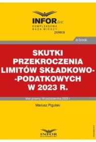 Skutki przekroczenia limitów składkowo-podatkowych w 2023 r.