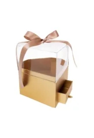 Pudełko Flower Box Diament złoto