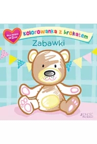 Kolorowanka z brokatem. Zabawki