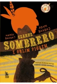 Czarne sombrero z orlim piórem