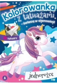 Kolorowanka z tatuażami. Jednorożce