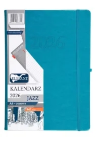 Kalendarz 2026 A4 dzienny Jazz turkusowy