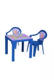 Stolik i dwa krzesła niebieski