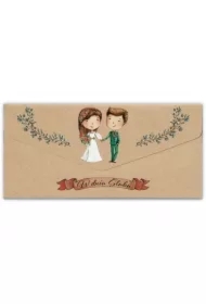 Karnet-koperta Ślub kraft