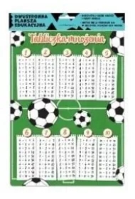 Plansza edukacyjna A4 tabliczka mnożenia piłka