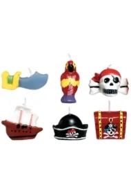 Świeczki figurki Pirates Map 6 szt.