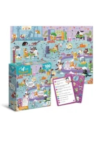 Puzzle 100 Look&Find Kocie kafejka