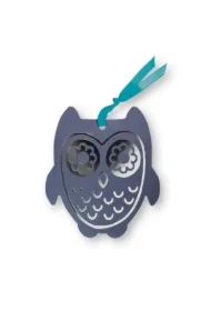 Zakładka do książek ze wstążką - Sowa szara