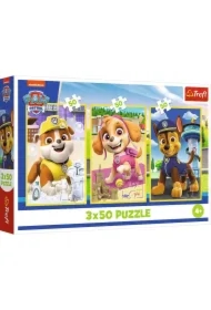 Puzzle 3x50 el. Nasze pieski