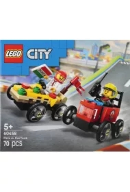 LEGO City Zestaw wyścigówek: pizza kontra wóz strażacki 60458
