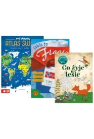 Pakiet Małego Odkrywcy: Mój pierwszy atlas świata, Co żyje w lesie. Kolorowanka, Jakie to flagi?