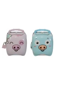 Skarbonka z kłódką i uchwytem świnka MIX