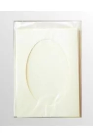 Karta passepartout + koperta perłowo-biała