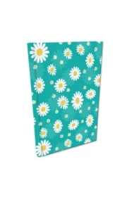 Notes A5 w kratkę Soft Touch Stokrotki na turkusie