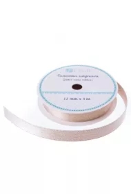 Tasiemka satynowa z brokatem kremowa