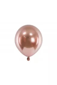 Balony Glossy różowe złoto 12 cm