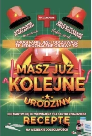 Karnet Urodzinowy z receptą