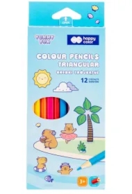 Kredki drewniane trójk. Yummy Yum Kapibara 12 kol.