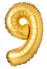 Balon foliowy matowy złoty 9