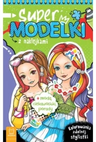 Supermodelki z naklejkami. Kolorowanka...
