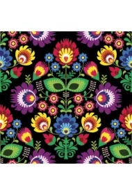 Serwertki Folk czarne