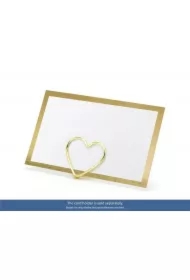 Wizytówki na stół Ramka złota 9,5x5,5cm (10 szt)