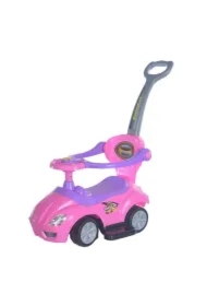 Jeździk z rączką 3w1 Mega Car różowy