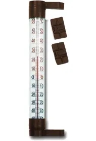 Termometr zaokienny 24cm brązowy