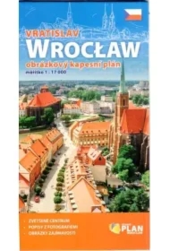 Plan kieszonkowy rysunkowy - Wrocław 1:17000 w.cz