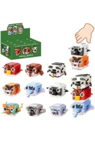  Klocki zwierzątko naciskane + 120 elementów MIX