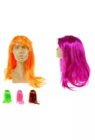 Peruka kolorowa długie proste włosy MIX