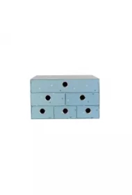 Pudełko na biurko z 6 szufladkami Sweet Blue