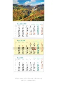 Kalendarz ścienny 2026 trójdzielny Jura