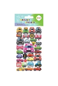 Naklejki 3D Puffy Cars 10x20cm HAPPY COLOR