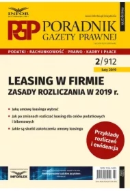 Leasing w firmie &ndash; zasady rozliczania w 2019 r.