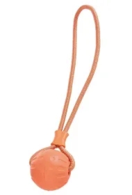 Pływająca zabawka dla psa, sznur z piłką, pomarańczowy, 8 x 43cm