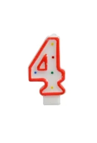 Świeczka cyferka 4 kropki