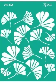 Szablon samoprzylepny wielokrotnego użytku liście miłorzębu 21x29.7cm