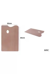 Paleta malarska prostokątna drewniana 20x30cm