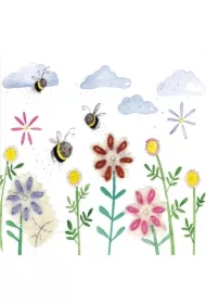 Podkładka pod kubek C219 Pszczoły i kwiaty