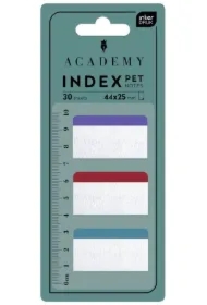 Zakładki indeksujące z linijką Pet 44x25mm 30 szt