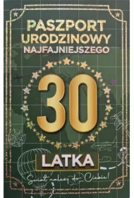 Karnet Urodziny 30 Nowy paszport męskie