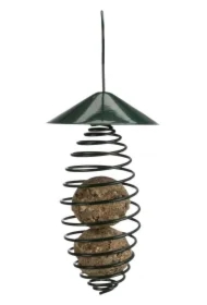 Karmnik na kule tłuszczowe z daszkiem, 10 x 25 cm