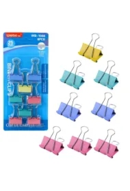 Klipsy biurowe kolorowe 8 szt