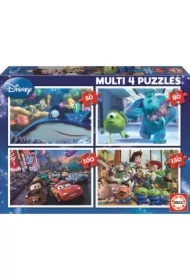 Puzzle 4w1 - Bohaterowie bajek (50+80+100+150 el.)