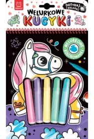 Welurkowe kucyki. Dotykaj i koloruj